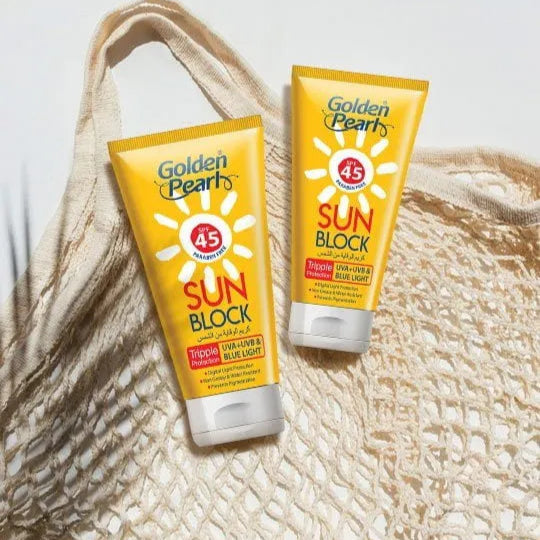 Golden Pearl Sun Block SPF 45 - Buy Online in Pakistan at Cosmia.pk