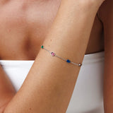 Silver Multi stone Bracelet - Buy Online in Pakistan at Cosmia.pk