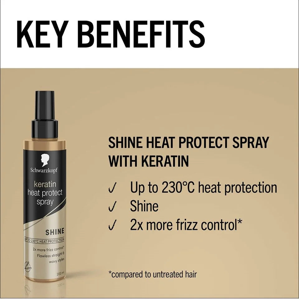 Schwarzkopf Styling Keratin Heat Protection Hair Spray - Buy Online in Pakistan at Cosmia.pk