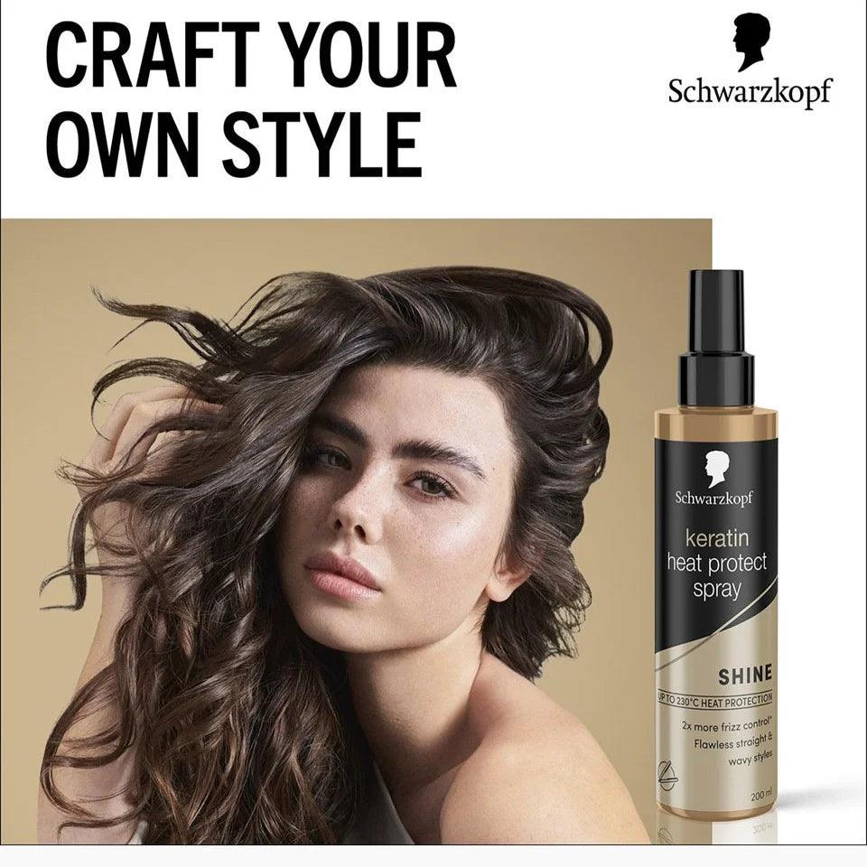 Schwarzkopf Styling Keratin Heat Protection Hair Spray - Buy Online in Pakistan at Cosmia.pk