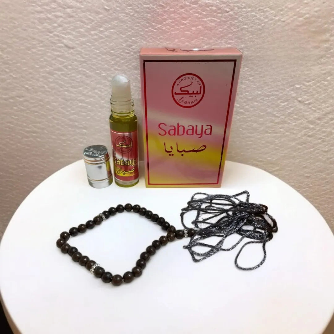 Sabaya Attar With Tasbeeh Alcohol-Free Fragrance - 6ml - Buy Online in Pakistan at Cosmia.pk