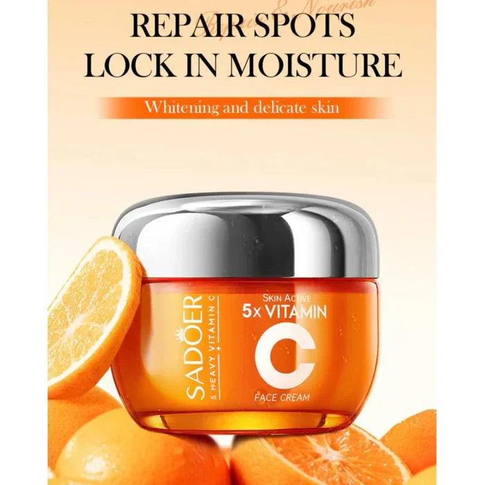 Sadoer 5x vitamin C Whitening Brightening Face Cream - 50g - Buy Online in Pakistan at Cosmia.pk