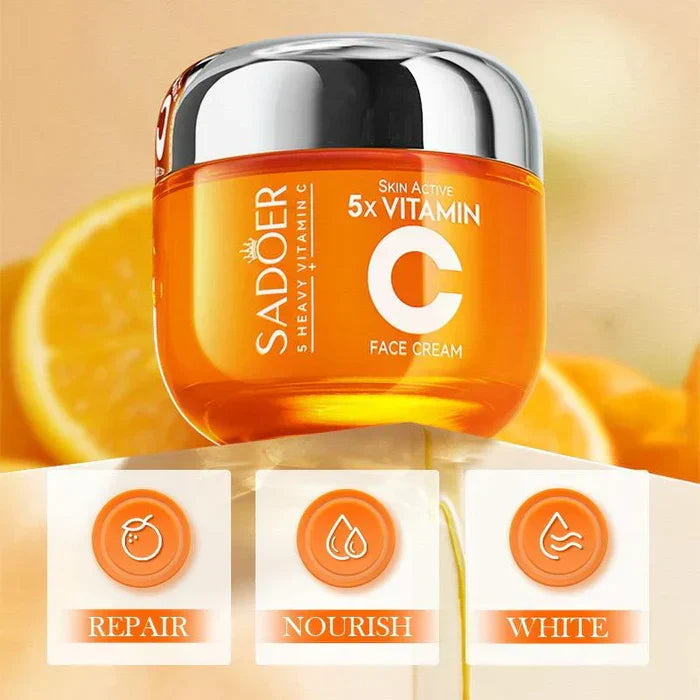 Sadoer 5x vitamin C Whitening Brightening Face Cream - 50g - Buy Online in Pakistan at Cosmia.pk