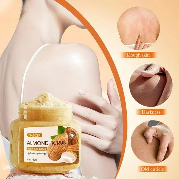 Sadoer Almond Scrub Soft And Exfoliating Bath Salt Scrub - 350g - Buy Online in Pakistan at Cosmia.pk