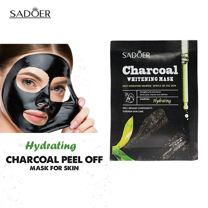 Sadoer Charcoal Whitening Face Mask – Pack of 10 - Buy Online in Pakistan at Cosmia.pk