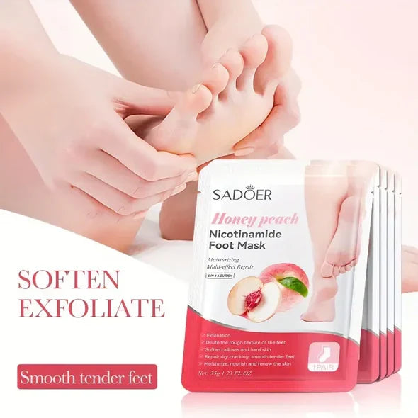 Sadoer Honey Peach Nicotinamide Moisturizing Foot Mask - Buy Online in Pakistan at Cosmia.pk