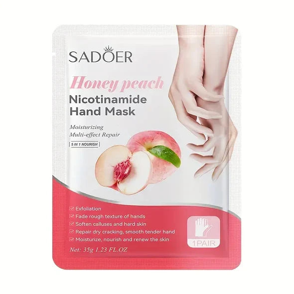 Sadoer Honey Peach Nicotinamide Moisturizing Hand Mask - Buy Online in Pakistan at Cosmia.pk