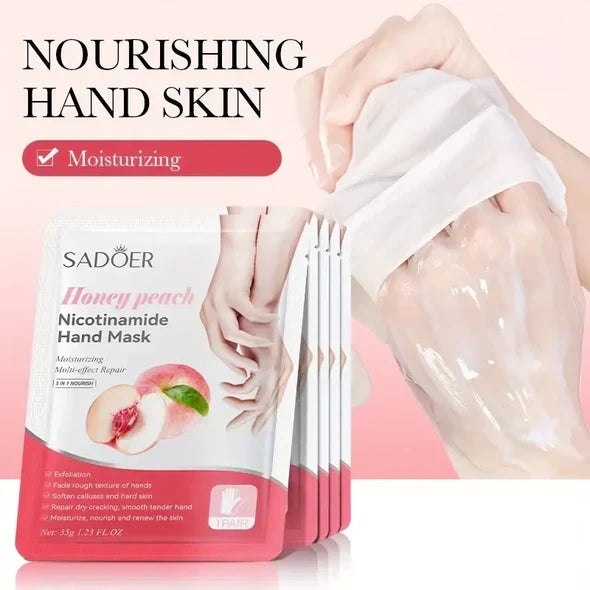 Sadoer Honey Peach Nicotinamide Moisturizing Hand Mask - Buy Online in Pakistan at Cosmia.pk
