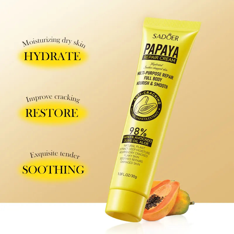 Sadoer Multi-purpose Repair Full Body Nourish and Smooth Papaya Repair Cream - 30g - Buy Online in Pakistan at Cosmia.pk