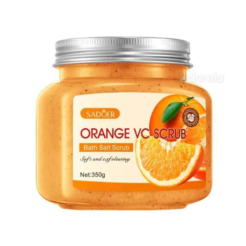 Sadoer Orange VC Scrub Soft And Exfoliating Bath Salt Scrub - 350g - Buy Online in Pakistan at Cosmia.pk