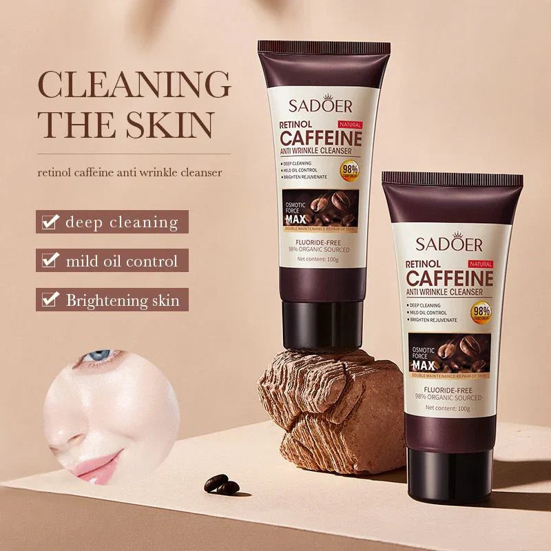 Sadoer Retinol Caffeine Anti Wrinkle Facial Cleanser - 100g - Buy Online in Pakistan at Cosmia.pk