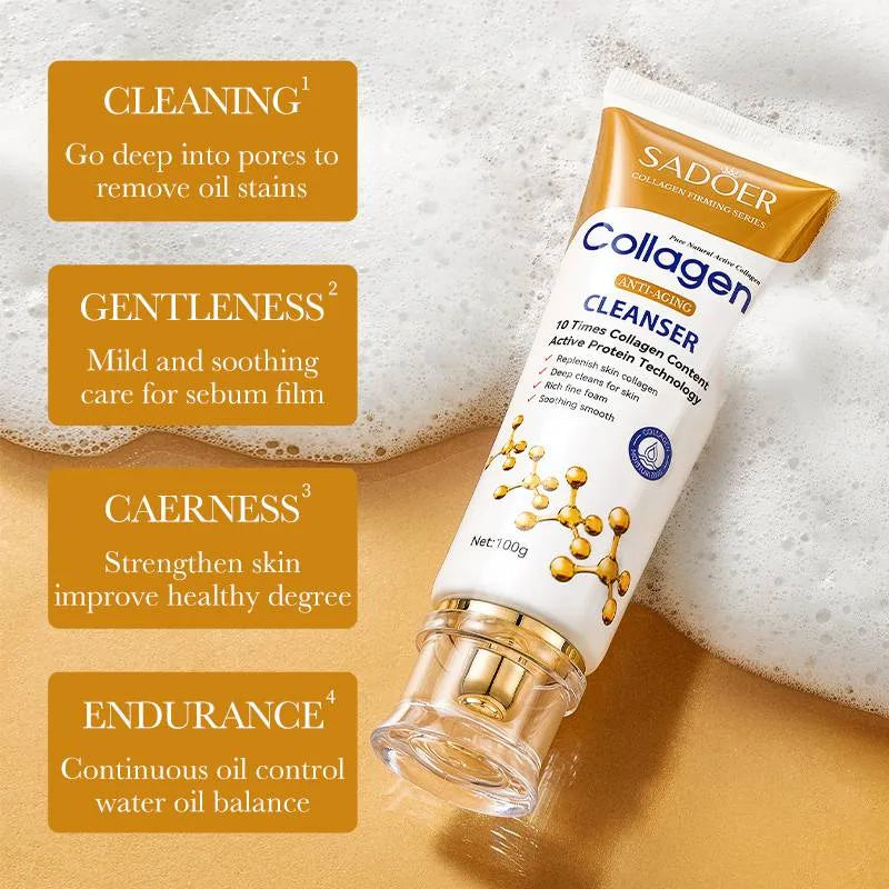 Sadoer Collagen Anti-Aging Face Cleanser - 100g - Buy Online in Pakistan at Cosmia.pk