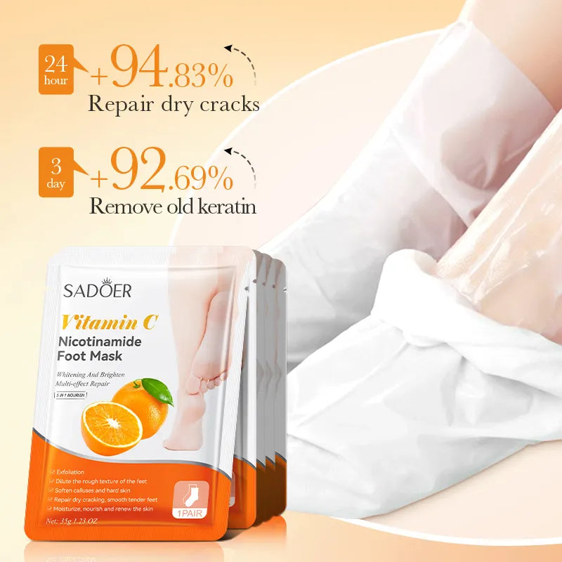 Sadoer Vitamin C Nicotinamide Moisturizing Foot Mask 35g - Buy Online in Pakistan at Cosmia.pk