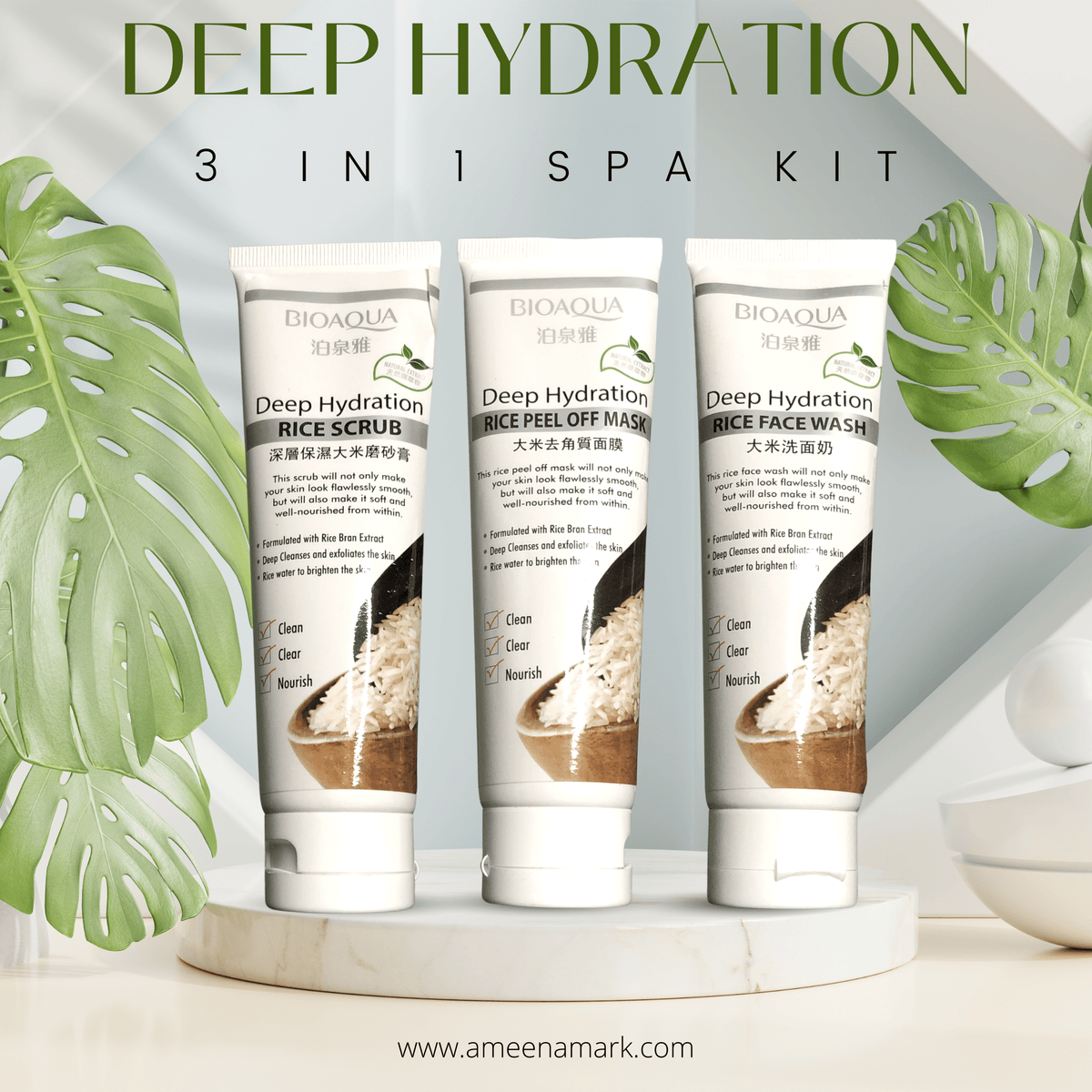 BIOAQUA Deep Hydration 3in1 Spa kit - Buy Online in Pakistan at Cosmia.pk
