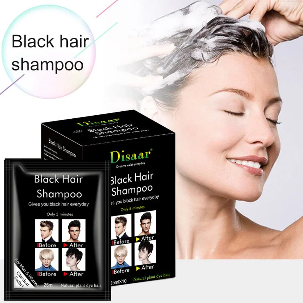Disaar Black Hair Dye Shampoo Sachet – Pack of 10 Pcs - Buy Online in Pakistan at Cosmia.pk