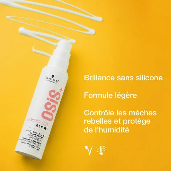 Schwarzkopf Osis+ Glow Frizz Control & Shine Serum - 50ml - Buy Online in Pakistan at Cosmia.pk