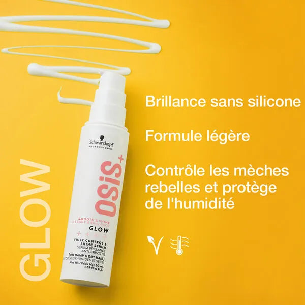 Schwarzkopf Osis+ Glow Frizz Control & Shine Serum - 50ml - Buy Online in Pakistan at Cosmia.pk