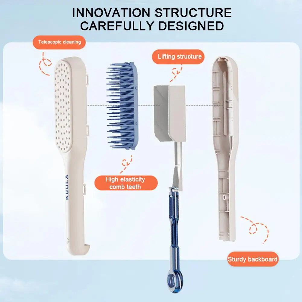 Self-Cleaning Anti-Static Massage Comb - Buy Online in Pakistan at Cosmia.pk