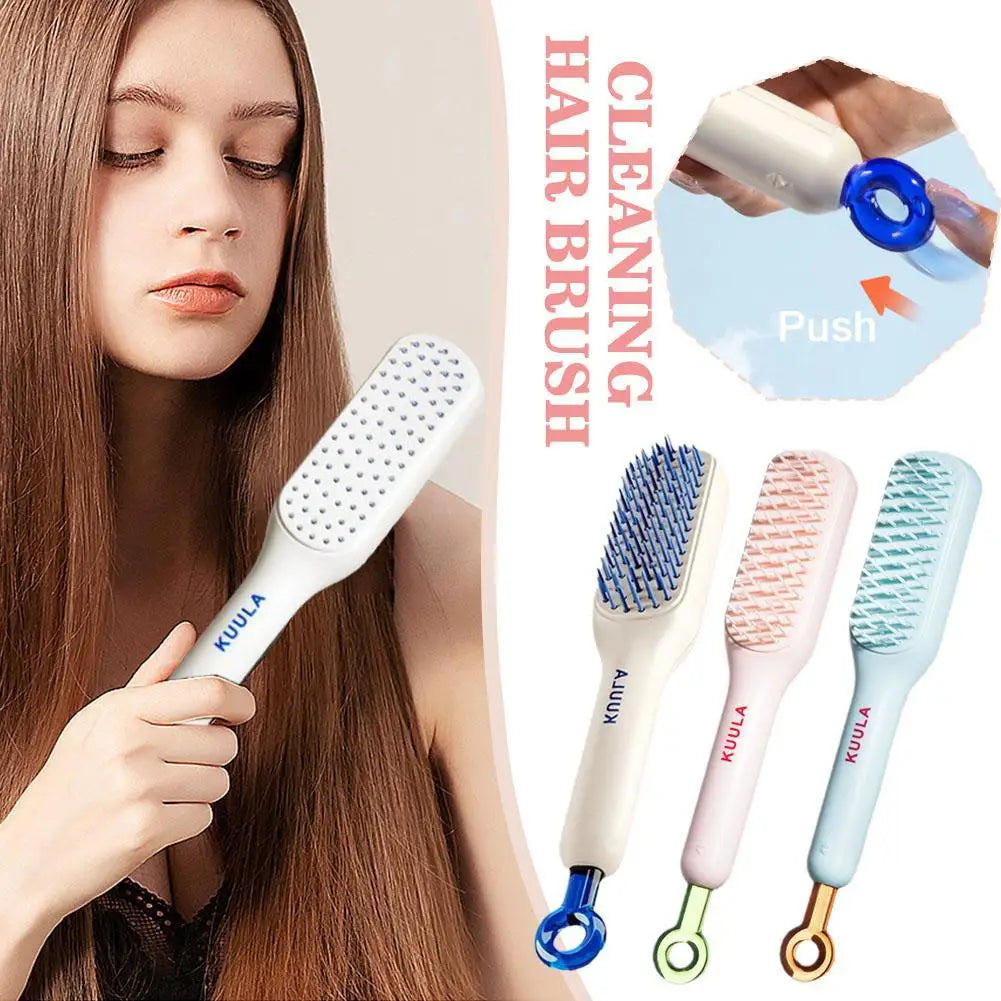 Self-Cleaning Anti-Static Massage Comb - Buy Online in Pakistan at Cosmia.pk