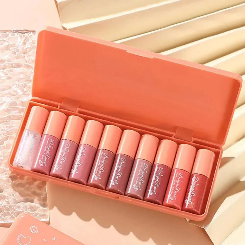 10pcs Dragon Ranee Pearly Lustre Lip Gloss Set - Buy Online in Pakistan at Cosmia.pk