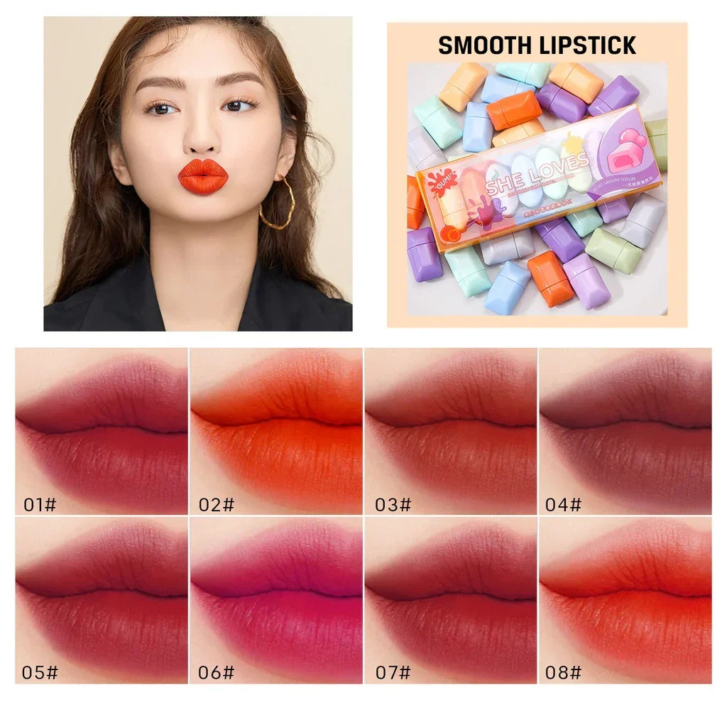 She Loves 8 Pcs Mini Candy Matte Lipstick Set - Buy Online in Pakistan at Cosmia.pk