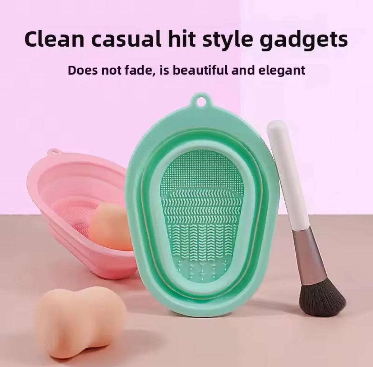 Silicone Foldable Makeup Brush Cleaning Pad Bowl - Buy Online in Pakistan at Cosmia.pk