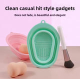 Silicone Foldable Makeup Brush Cleaning Pad Bowl - Buy Online in Pakistan at Cosmia.pk