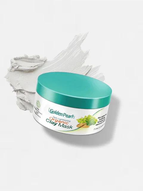 Golden Pearl Skin Lightening Organic Clay Mask - 75ml - Buy Online in Pakistan at Cosmia.pk