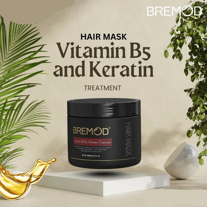 Bremod Vitamin B5 and Keratin Treatment Hair Mask - 500ml - Buy Online in Pakistan at Cosmia.pk