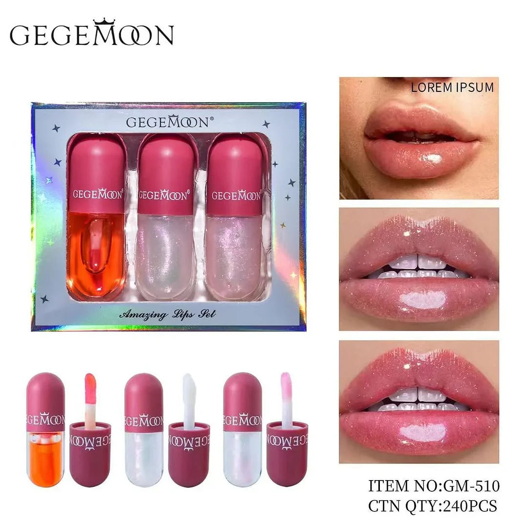 Gegemoon Lip Protecting Oil & Moisturizing Lip Gloss - Pack Of 3 Gegemoon