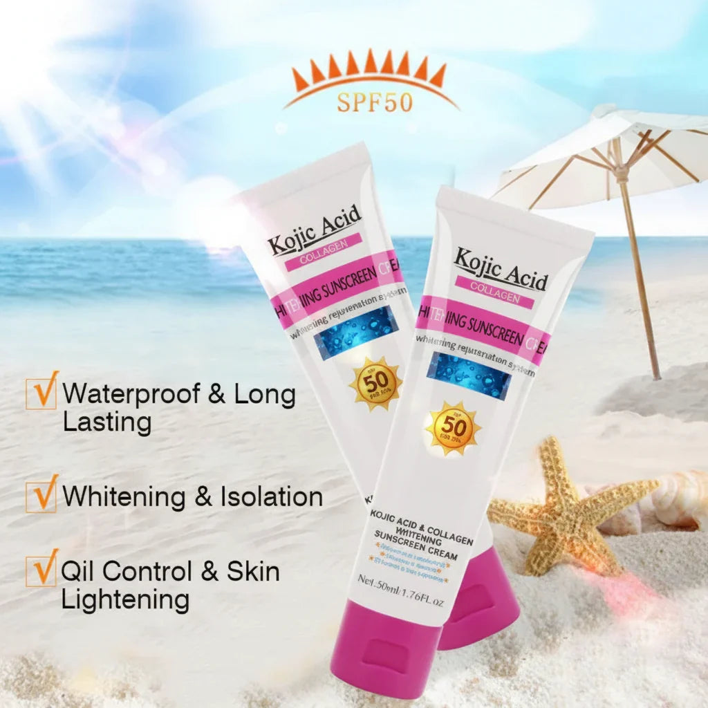 Kojic Acid Collagen Whitening Sunscreen Cream - 50ml - Buy Online in Pakistan at Cosmia.pk