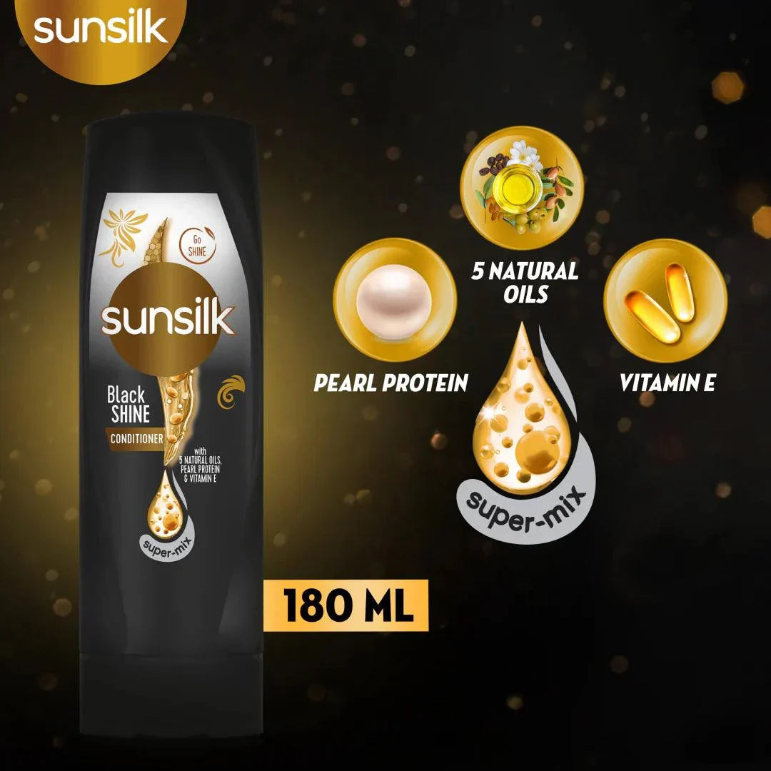 Sunsilk Black Shine Conditioner - 180ml - Buy Online in Pakistan at Cosmia.pk