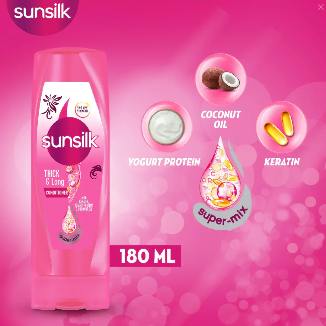 Sunsilk Conditioner Thick & Long - 180ml - Buy Online in Pakistan at Cosmia.pk