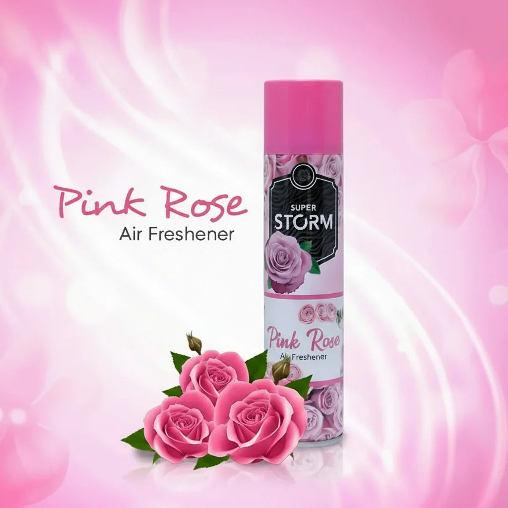 Super Storm Pink Rose Air Freshener - 300ml - Buy Online in Pakistan at Cosmia.pk