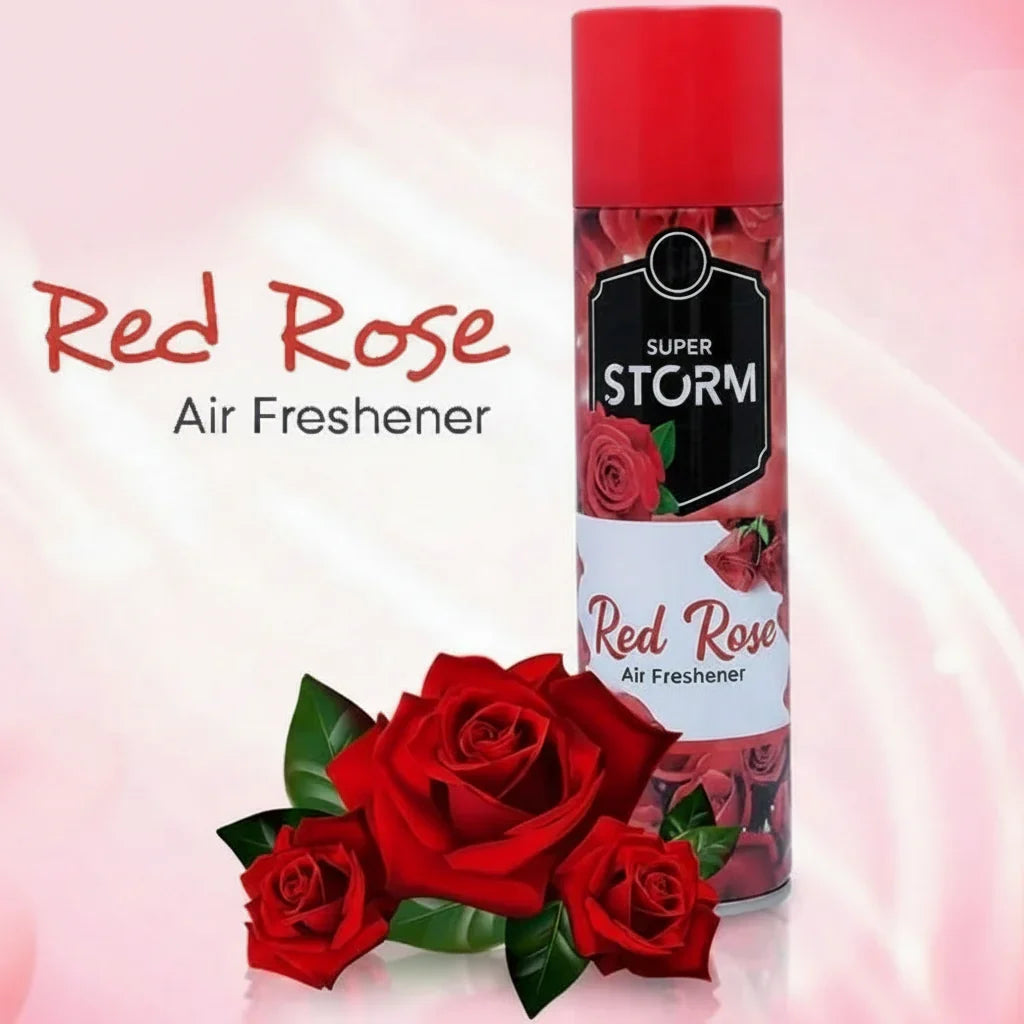 Super Storm Red Rose Air Freshener - 300ml - Buy Online in Pakistan at Cosmia.pk