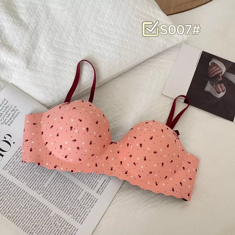 Sweet Printed Half Cup Seamless Push Up Bra - Buy Online in Pakistan at Cosmia.pk