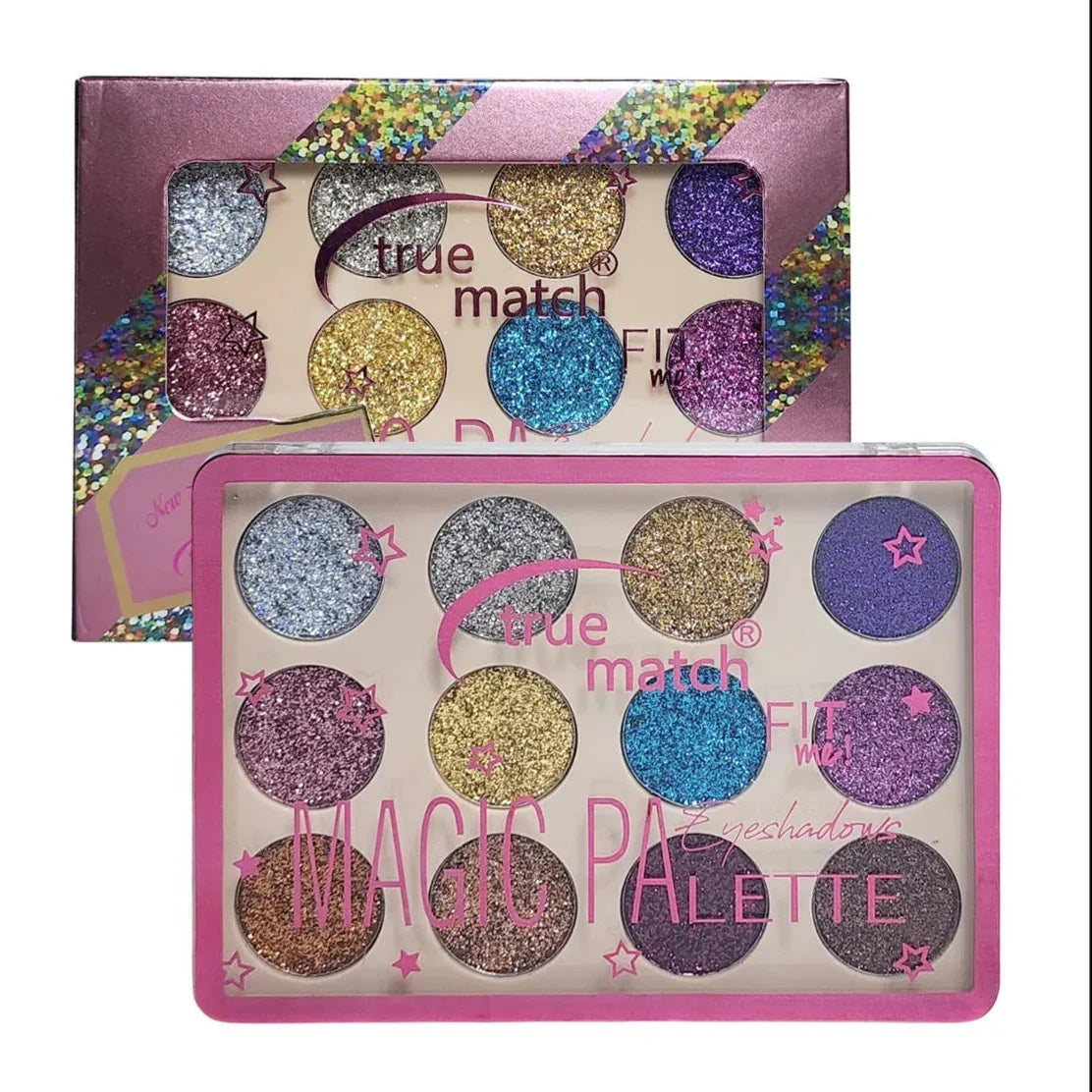 True Match Fit Me 12 Color Magic Glitter Eyeshadow Kit - Buy Online in Pakistan at Cosmia.pk
