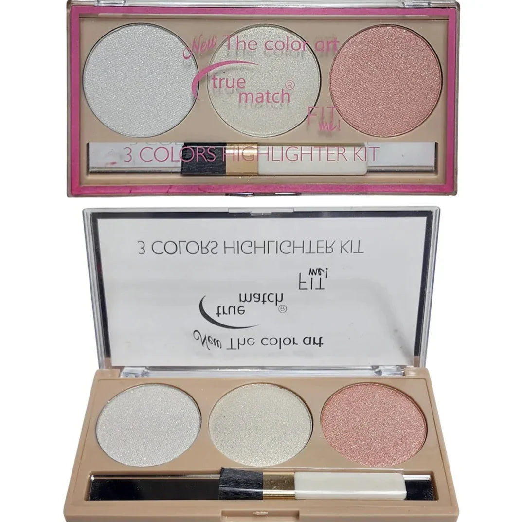 True Match Fit Me Fashion Trend The Color Art 3 Color Highlighter Palette - Buy Online in Pakistan at Cosmia.pk