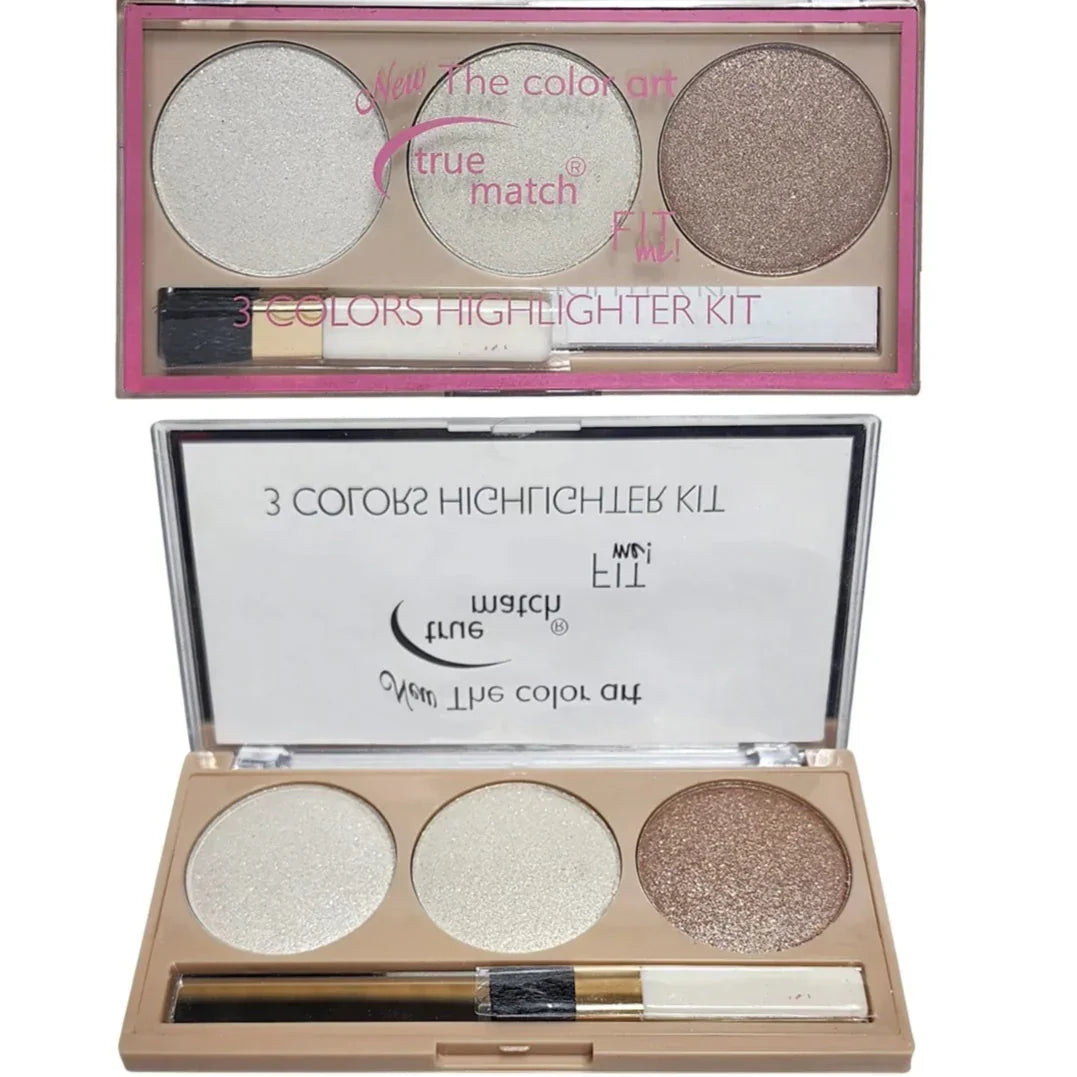 True Match Fit Me Fashion Trend The Color Art 3 Color Highlighter Palette - Buy Online in Pakistan at Cosmia.pk