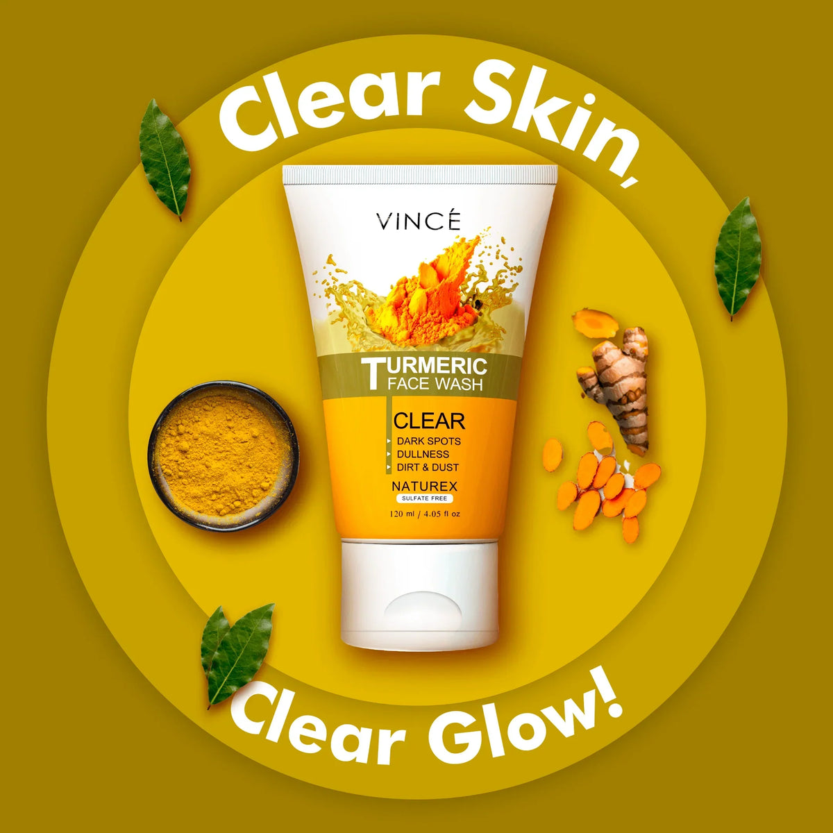 Vince Turmeric Face Wash - 120ml - Buy Online in Pakistan at Cosmia.pk