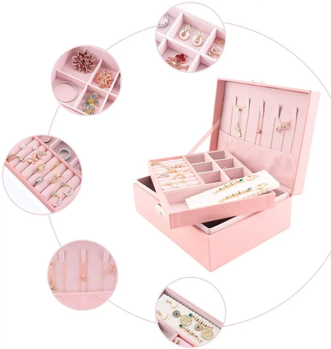 PU Leather Jewellery Box with Lock - Buy Online in Pakistan at Cosmia.pk