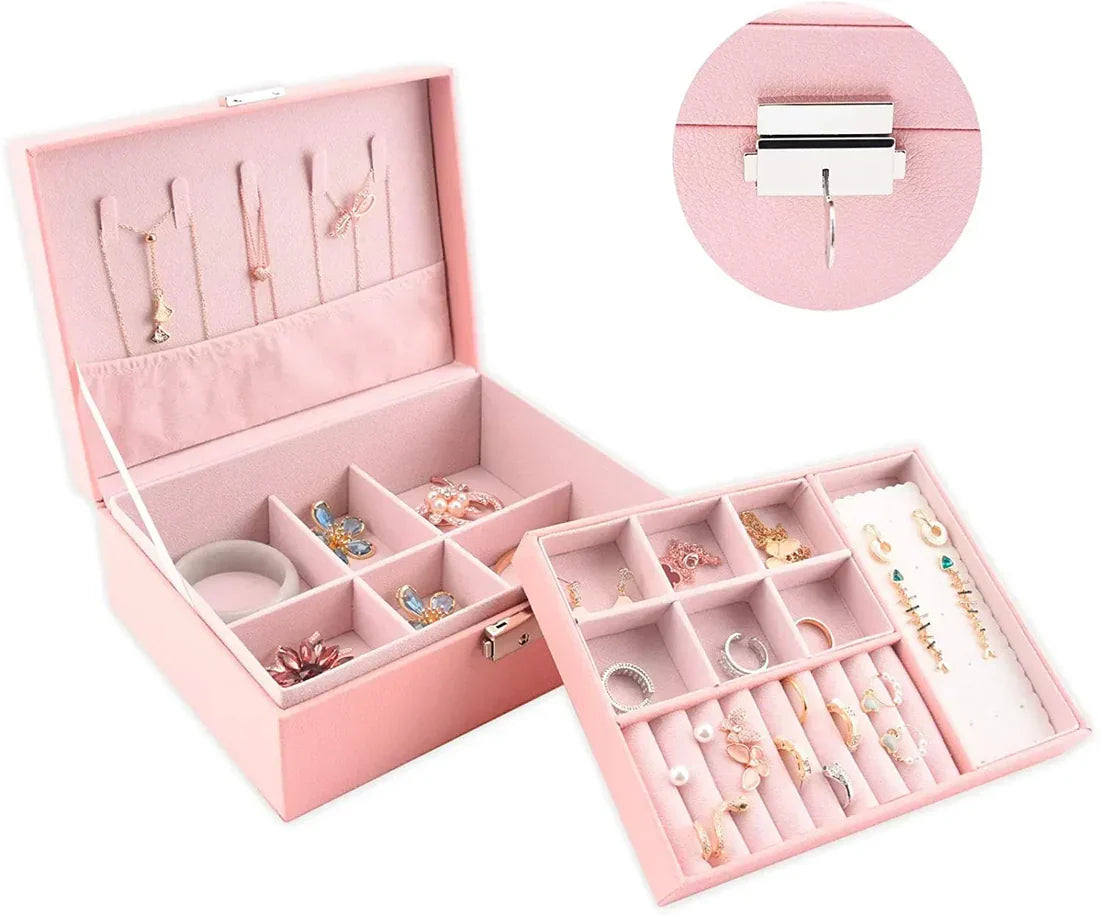 PU Leather Jewellery Box with Lock - Buy Online in Pakistan at Cosmia.pk
