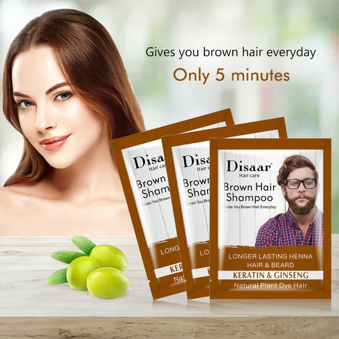 Disaar Natural Brown Hair Dye Shampoo Clean Scalp Nourishing & - Buy Online in Pakistan at Cosmia.pk