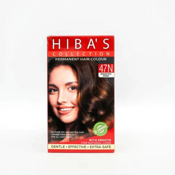Hibas Collection Hair Color 47N Medium Rich Brown (60-ml) - Buy Online in Pakistan at Cosmia.pk