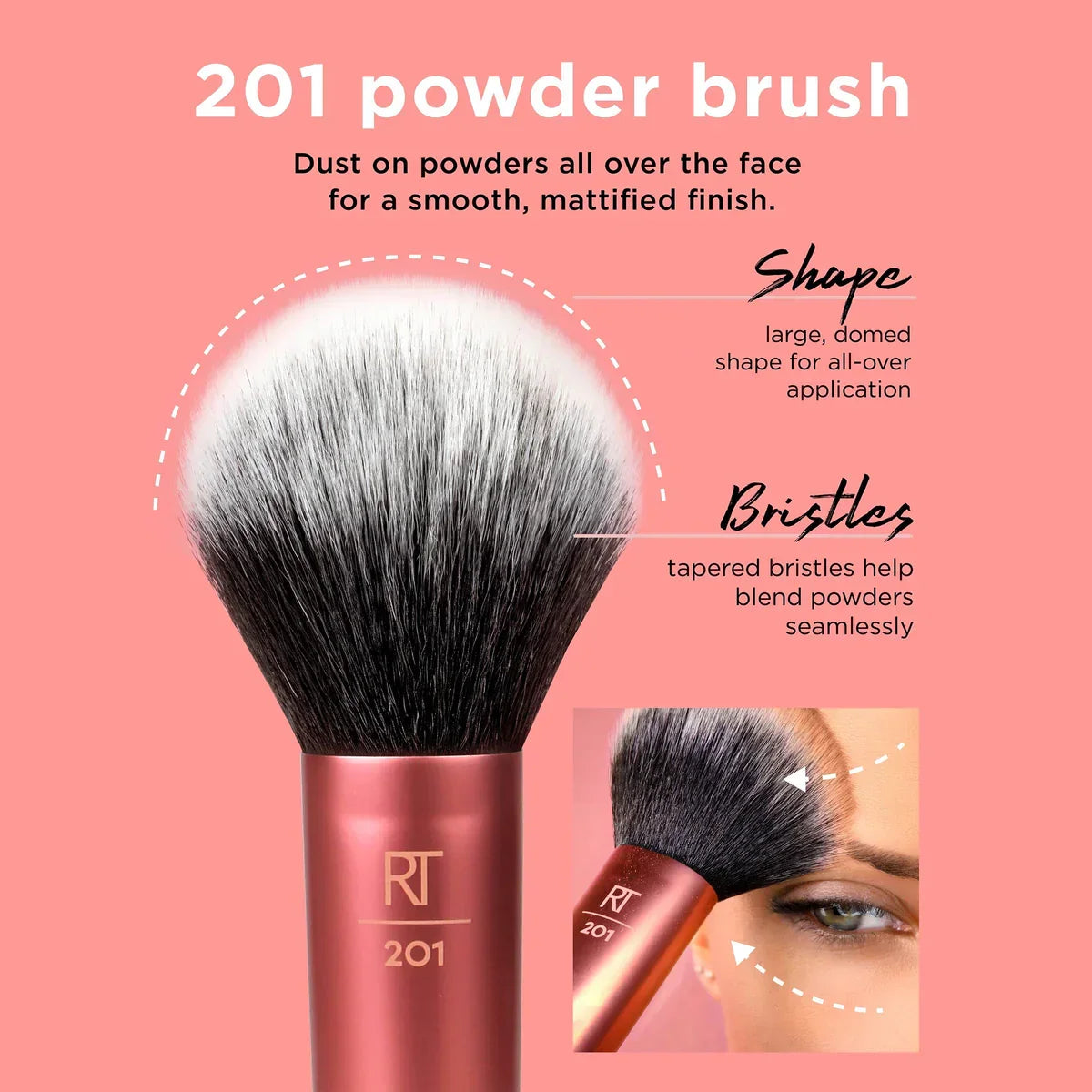 Real Techniques Ultra Plush Powder Makeup Brush - Buy Online in Pakistan at Cosmia.pk