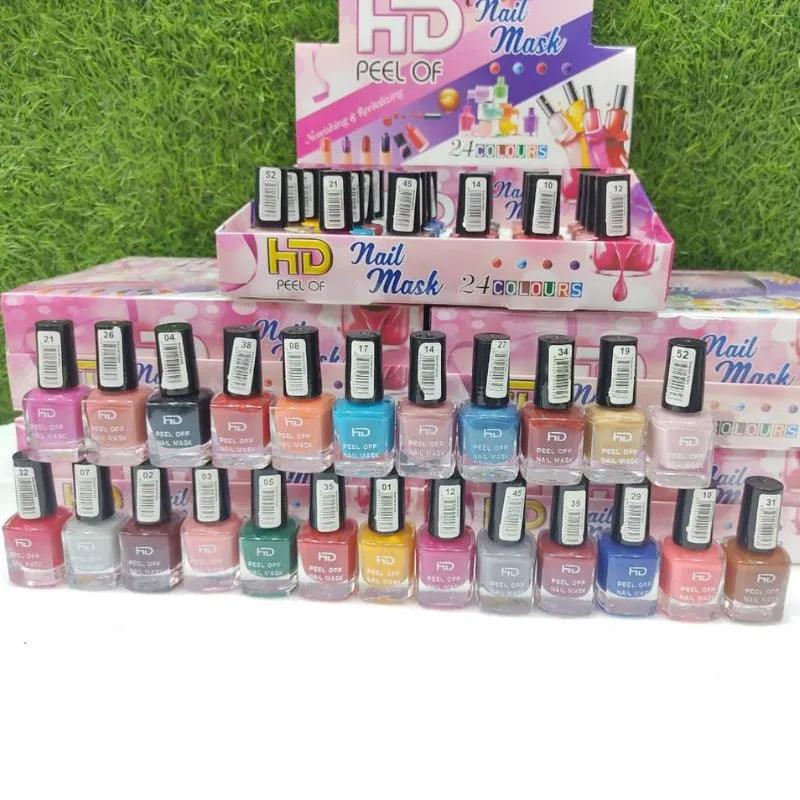 24 Pcs HD Peel off Nail Polish Box - Buy Online in Pakistan at Cosmia.pk