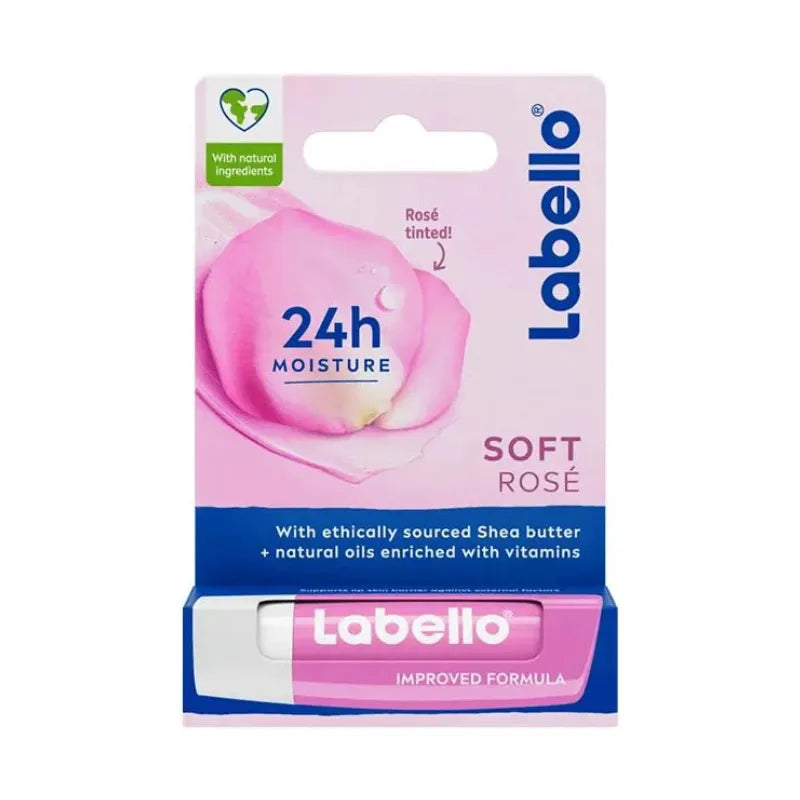 Original Labello Soft Rose, Rose Tinted Lip Balm - 4.80g - Buy Online in Pakistan at Cosmia.pk
