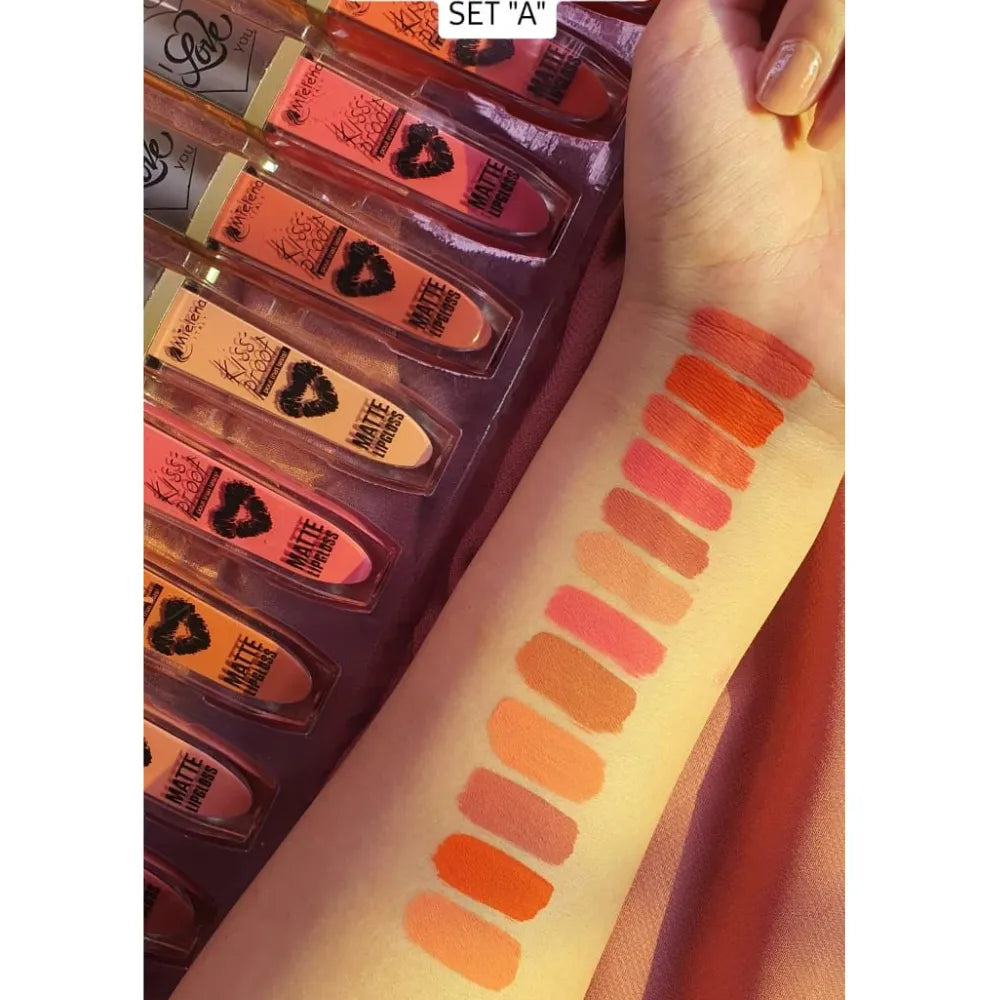 Mielena Kiss Proof Matte - 12 PCs Vault Lipgloss - Buy Online in Pakistan at Cosmia.pk