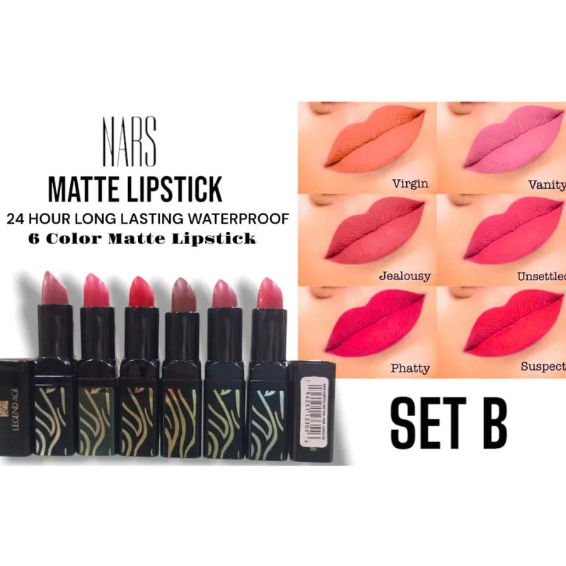 Nars Matte Lipsticks 6Pcs - Buy Online in Pakistan at Cosmia.pk
