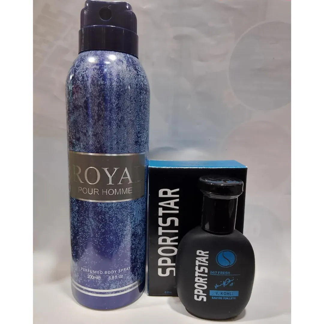 Sportstar Roya Pour Homme – 2‑Piece Perfume & Body Spray Gift Set - Buy Online in Pakistan at Cosmia.pk